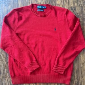 Polo by Ralph Lauren Men's Vibrant Red Crewneck Sweater Size Large